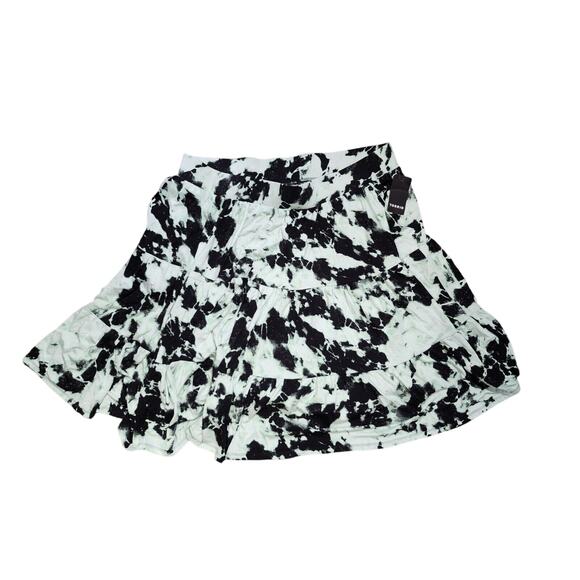 Torrid Super Soft Knit Tie Dye Skirt Size 1X Green Black Tiered Stretch NWT - Picture 1 of 6